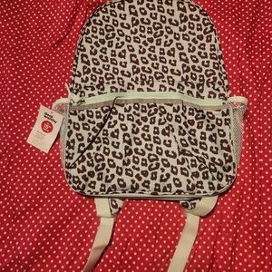 Target Leopard Print Backpack - Black and White